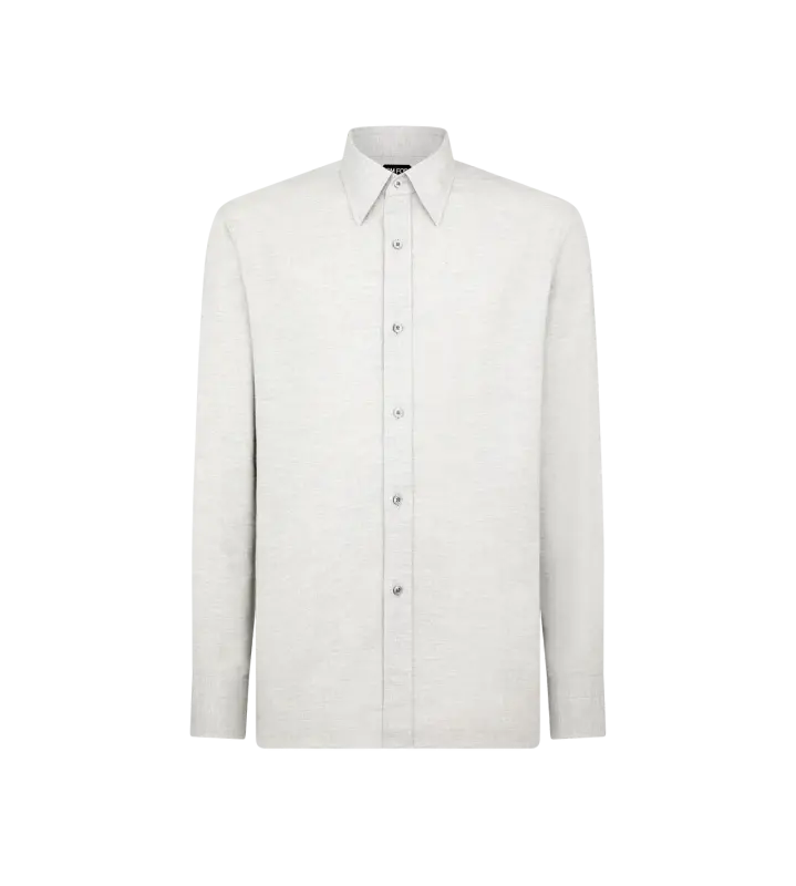 CASHMERE MELANGE FLUID FIT SHIRT GREY online